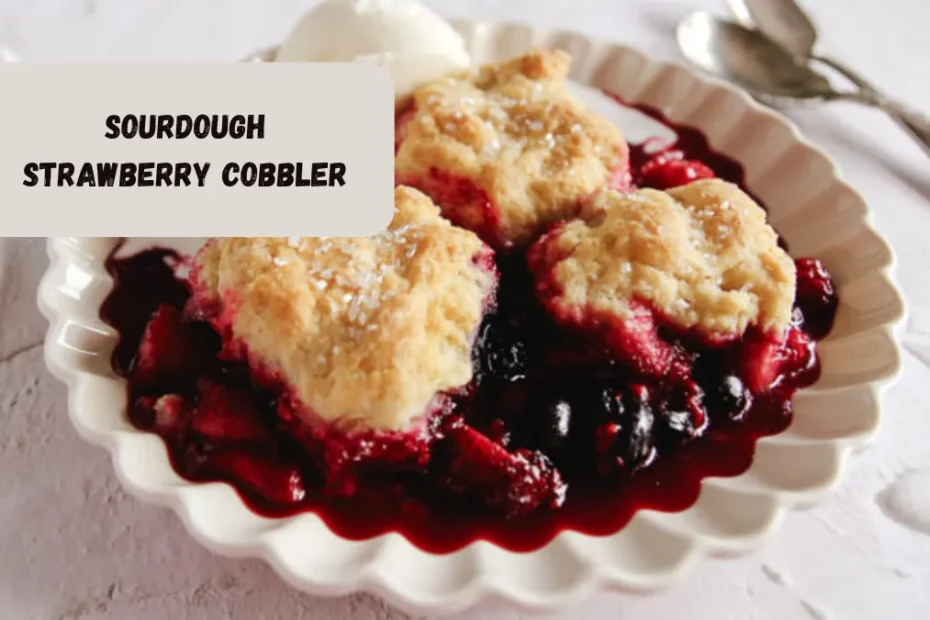 Sourdough Strawberry Cobbler