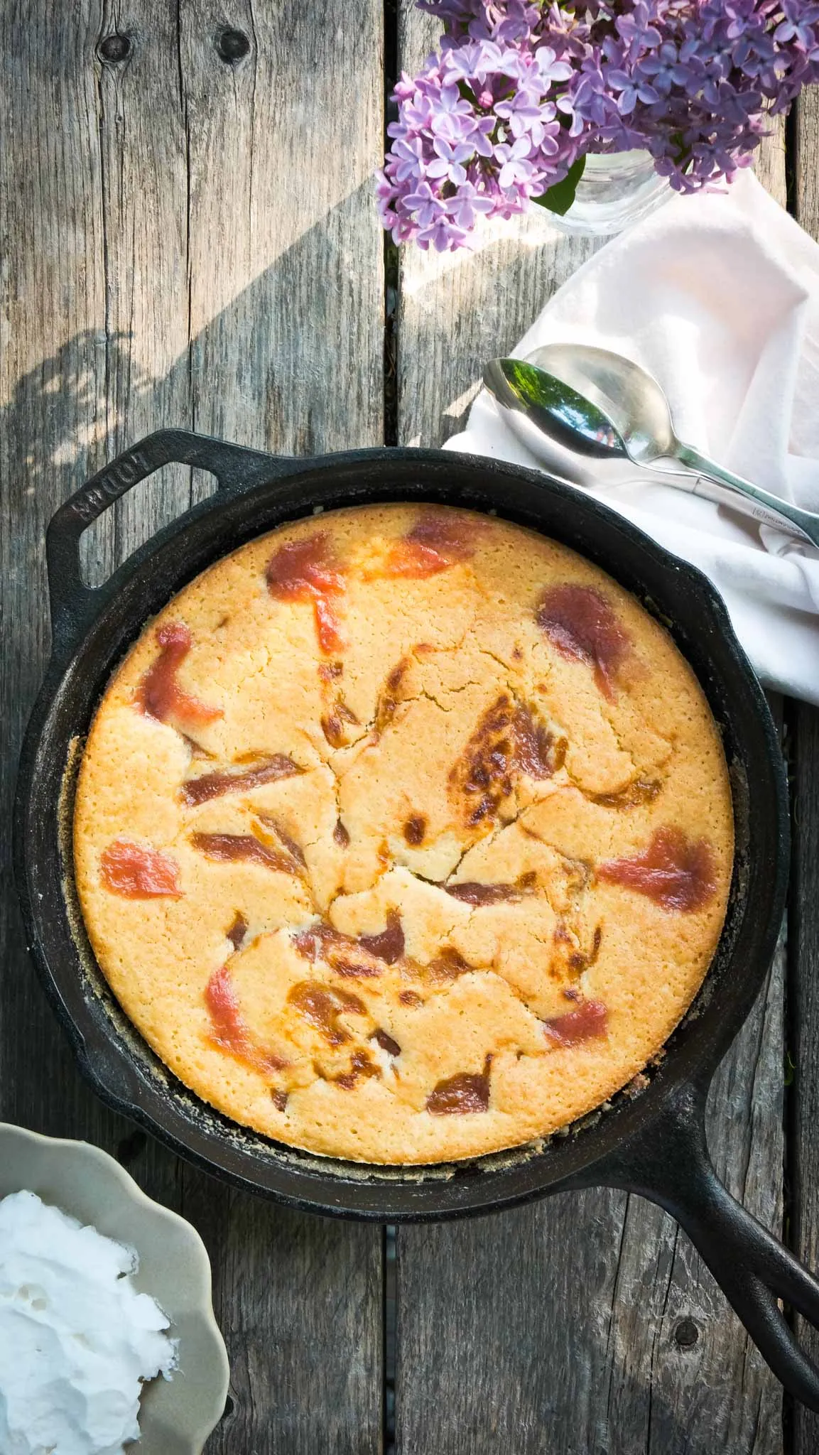 RHUBARB SPOON CAKE